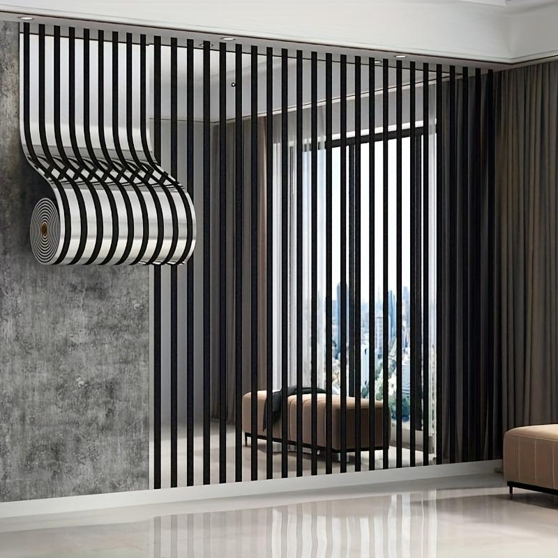 1/2/3Rolls 300cm X 40cm Self-adhesive Large Roll Wall Panels Luxury Mirror Embossed and Metallic Grille DIY Wall Sticker TV Back