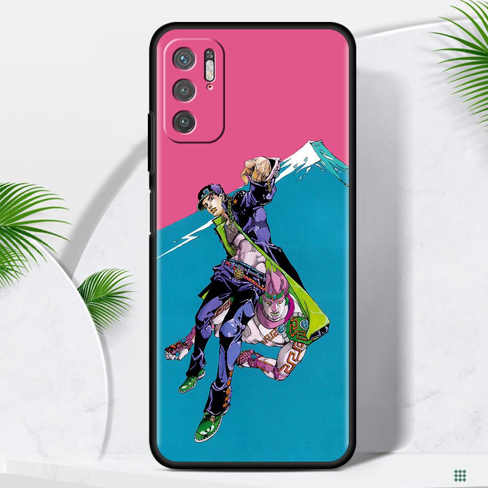 Etui na telefon do Xiaomi Redmi Note 11 10 Pro 9 9S 10S 8 7 8T K40 9A 9C 9T Modna obudowa silikonowa miękka okładka Anime Cartoon J-Jojo