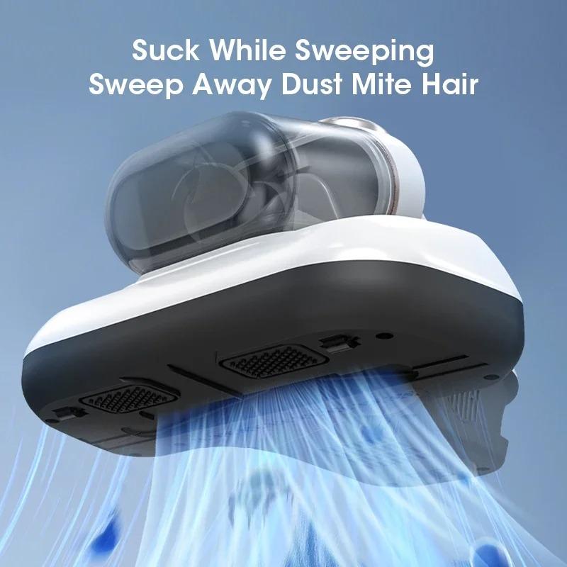 Portable Handheld Wireless Great Suction Mite Remover with Ultraviolet Sterilization for Home Bedding Mattress Vacuum Cleaner