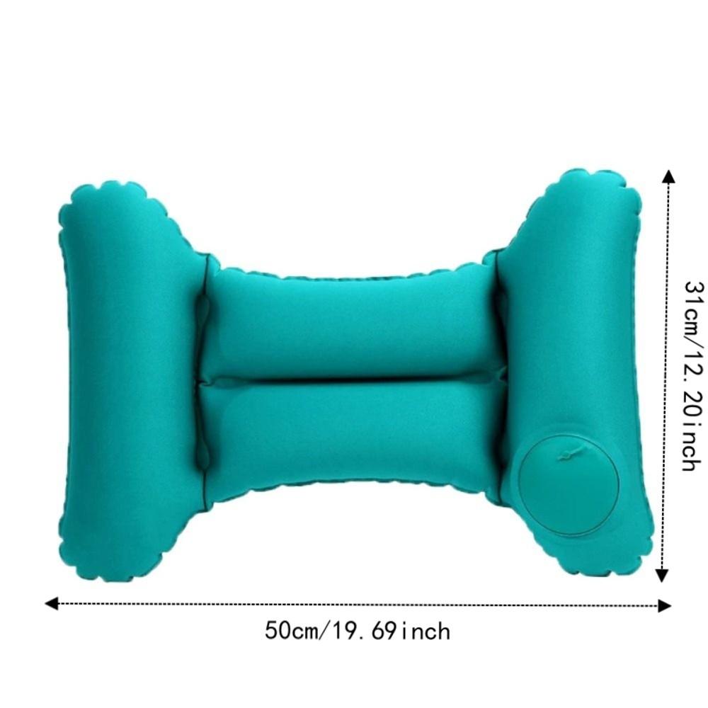 H Shape Inflatable Waist Pillow Press Type Waist Support Pad Compact Lumbar Cushion Airplane