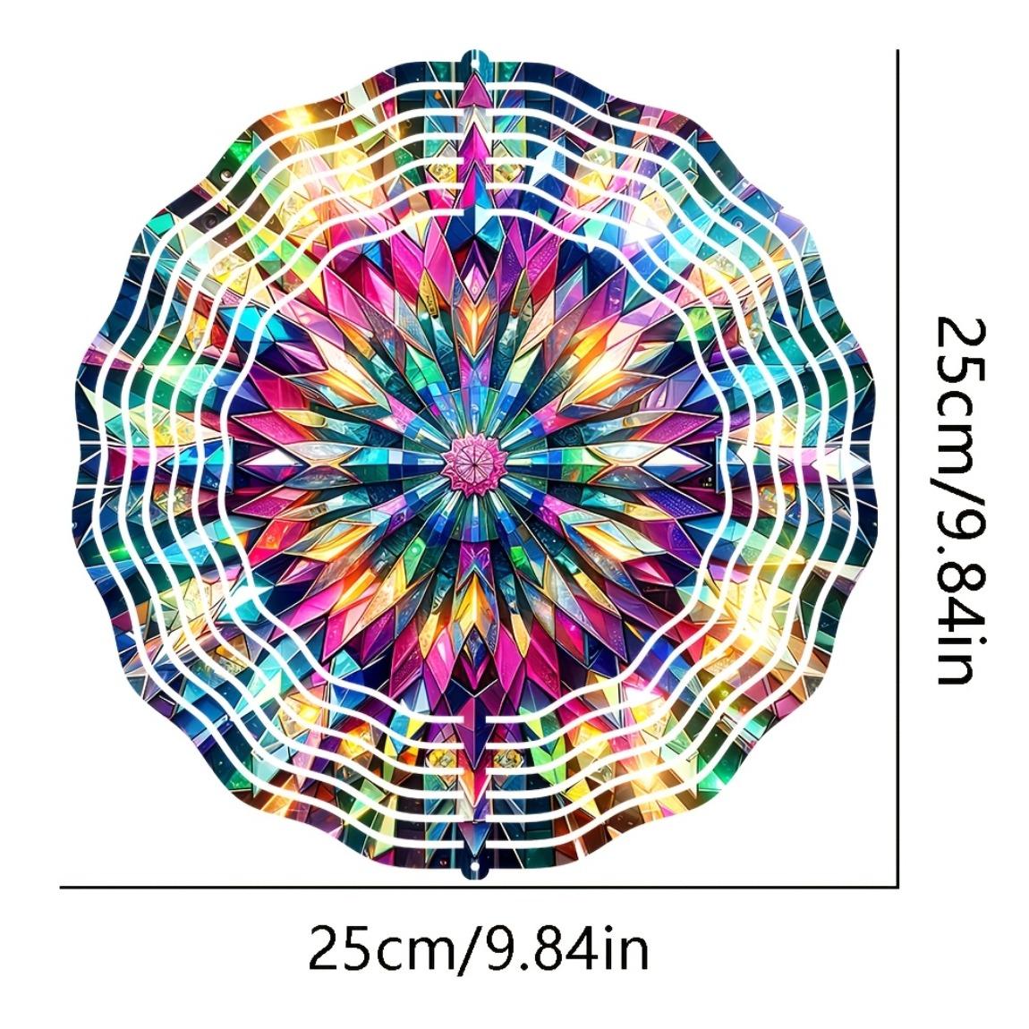 

Гипнотический калейдоскоп – вращающийся металлический крючок создает потрясающее 3D-движение для уличного декора 01A