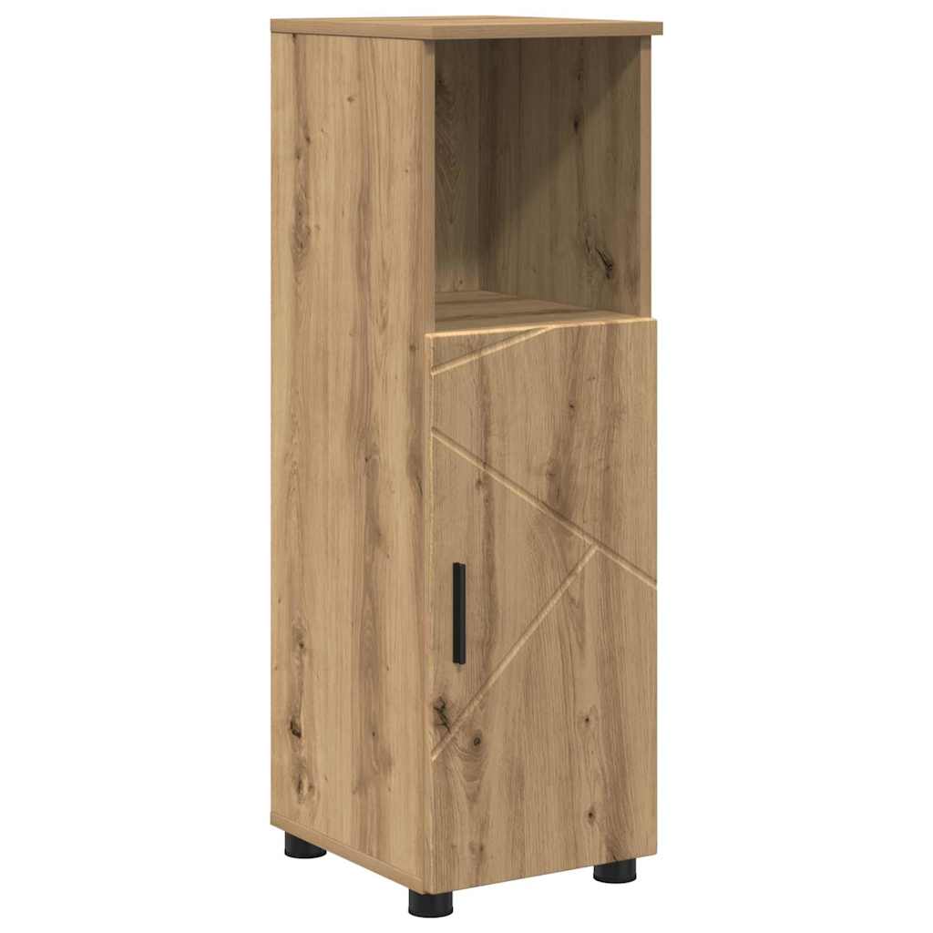 Bathroom Cabinet with Storage Artisan Oak Finish 30 X 35 X 95 Cm