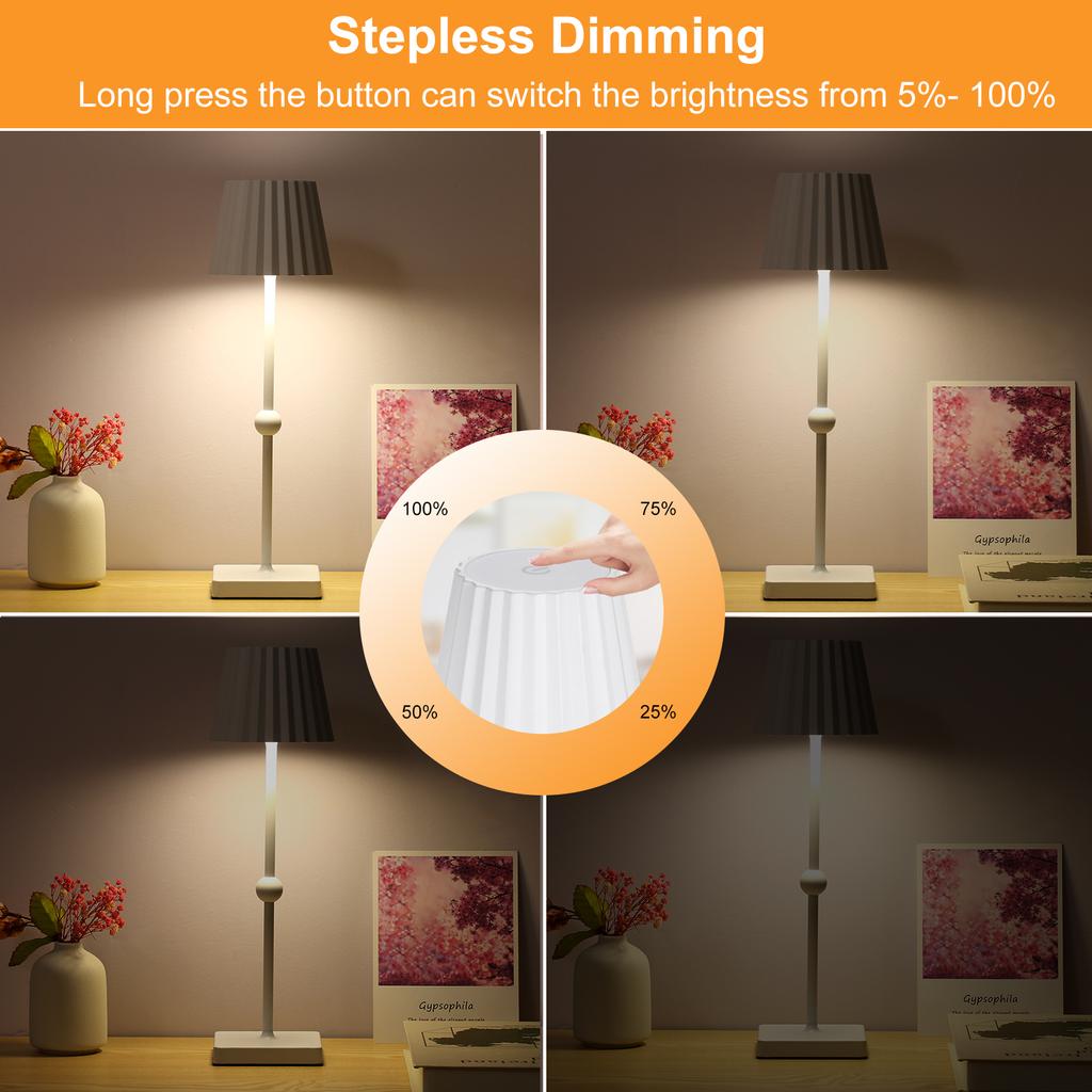 Bedroom Eye Care Rechargeable Desk Lamp Bedside Lamp Touchable Ambient Night Light