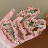 Hairpin Crocheted Pink Flower Decor Star Heart Design Firm Non-Slip Clip Bangs Side Hair Clip Party Hair Accessories