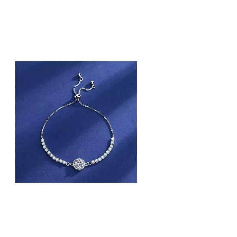 Zwei Karat Prinzessschliff Simulierter Moissanit Armband - Vielseitiger Damen-Beadschmuck