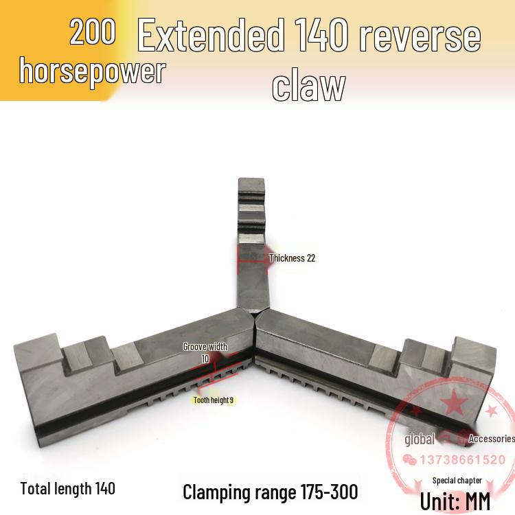 250mm & 500mm Extended Three-Jaw Chuck with Adjustable Jaws