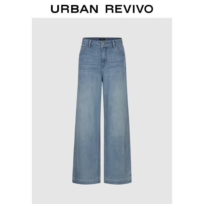 UR2026 Women s Washed Wide-Leg Denim Jeans 27