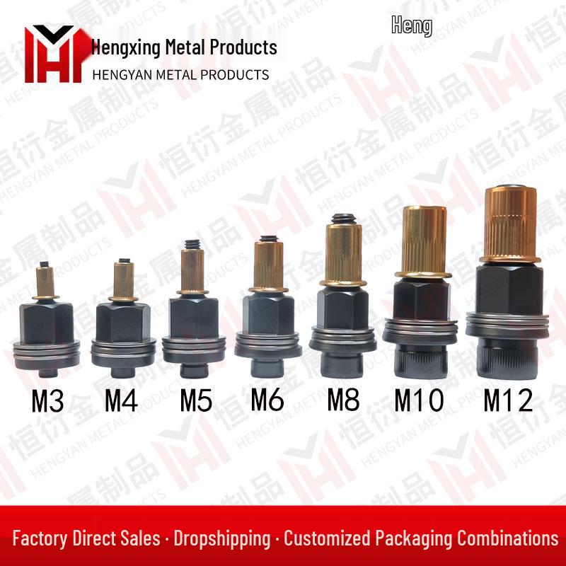 Manual Rivet Nut Tool with Interchangeable Heads M3-M12