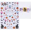 Waterproof Nail Stickers Halloween Art Stickers, Cartoon Pumpkin Ghost Bat Decals for Manicure Accessories Decorations, Self-Adhesive Holiday Women