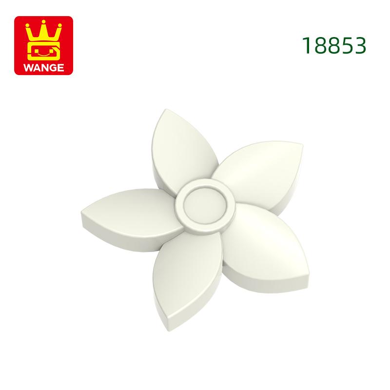 Non-Toxic 1388Pcs/Lot 18853 Hair Flower With Pointed Petals Building Blocks Moc Color Accessories Compatible With Bricks Parts Toys