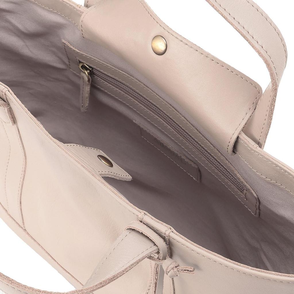Peaks Peak Damen-Lederhandtasche, Beige, YT-3932