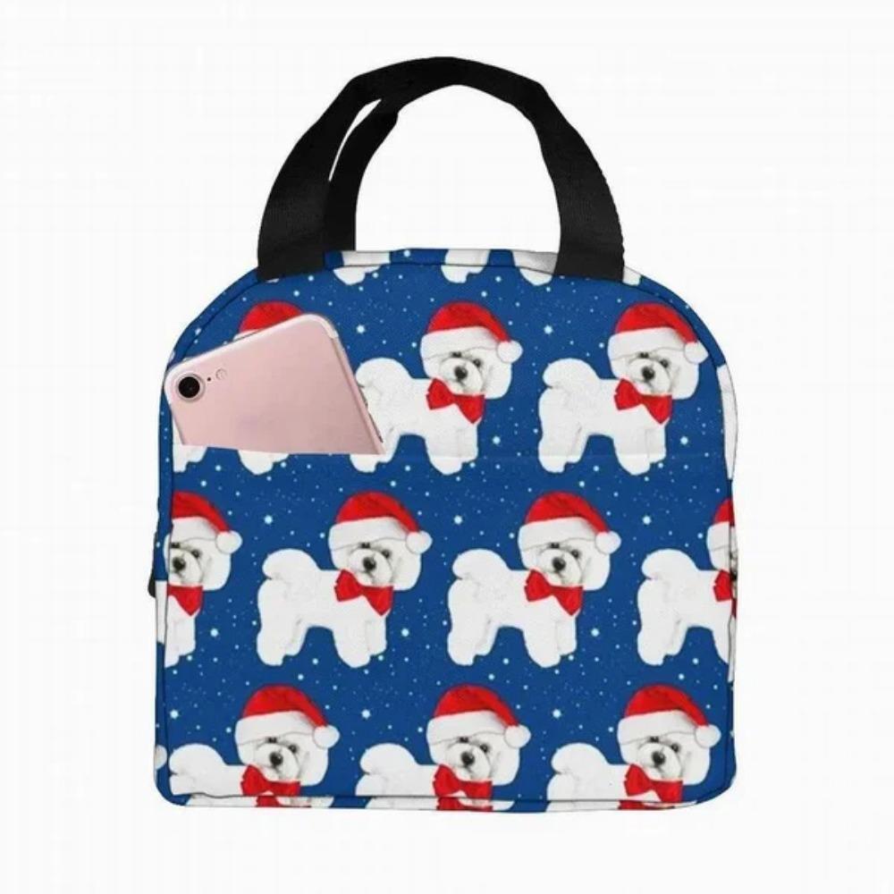 

Bichon Frise черный портативный изолированный ланч-бокс для женщин и мужчин, сумка-холодильник для путешествий и работы 22x20x13CM хаки