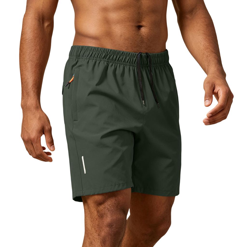 Men’s Lightweight Quick Dry Shorts with Elastic Waistband and Drawstring for Outdoor Sports and Daily Wear