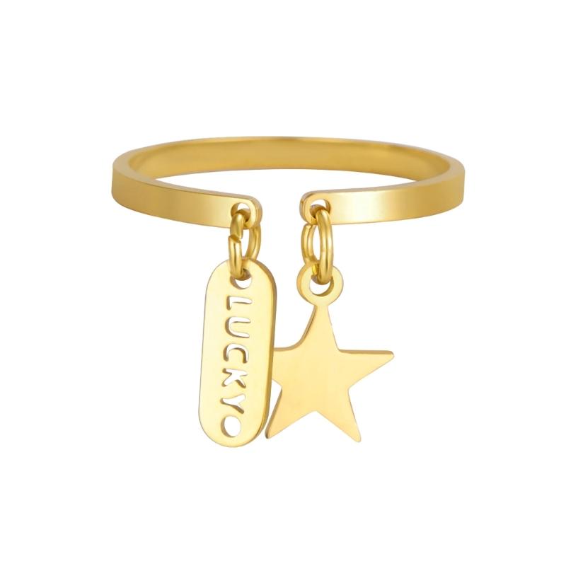 

Star Theme Finger Rings Geometric Star Adjustable Opening Rings Eye Catching Finger Jewelry Suitable for Daily Wear