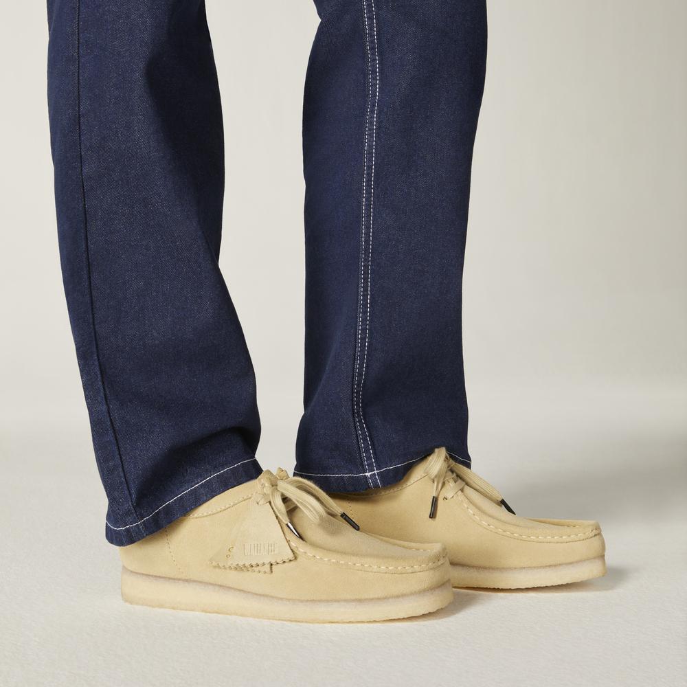 Clarks Originals Height Increasing Comfortable Versatile Retro Trendy Durable Casual Shoes Men sneaker Yellow 261555157-AW23