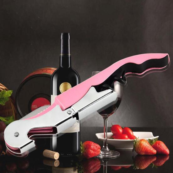 Otvírák na červené víno Ergonomická rukojeť s vysokou pevností odolná proti korozi Skládací nerezový ruční otvírák 3 v 1 vývrtka s řezačkou Domácí potřeby
