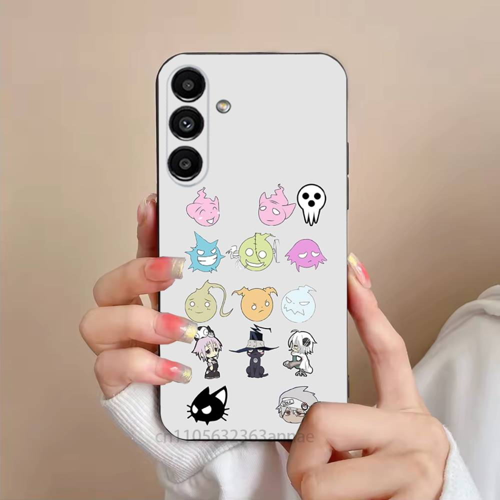 S-Soul Eater Anime Phone Case For Samsung S25,24,21,22,23,S30,Ultra,S20,Plus,Fe,Lite,Note,S10,S9,Black Soft Shell