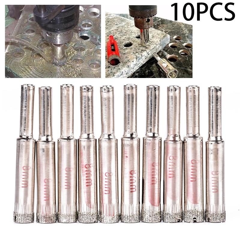 

Tile Hole Opener Workshop Tools Supplies 10pcs Set 8mm Drilling Drill bit
