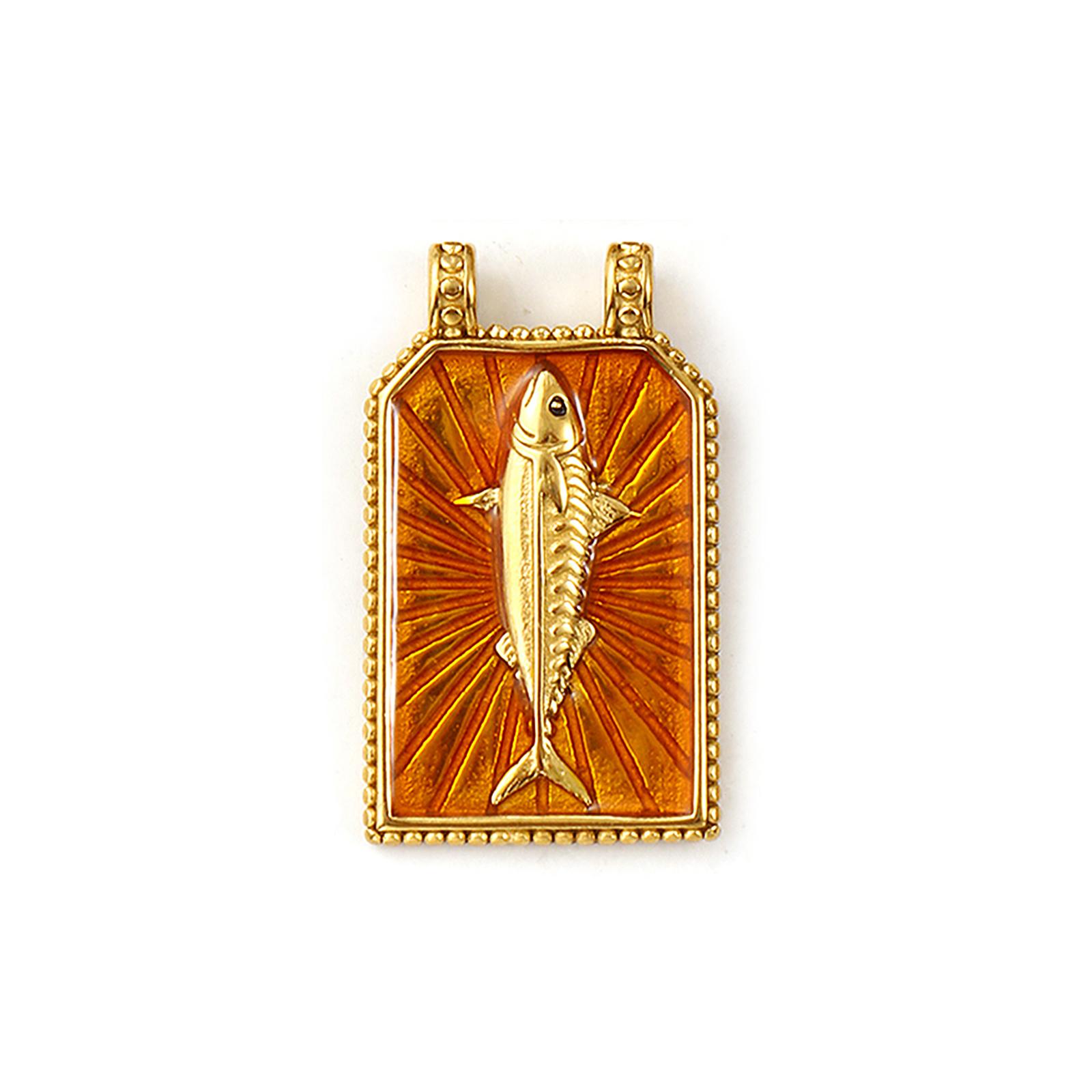 1 Piece 304 Stainless Steel Charms 18K Gold Plated Enamel Hexagon Sun Coconut Tree Fish Pendants DIY Neckalce Keychians Making