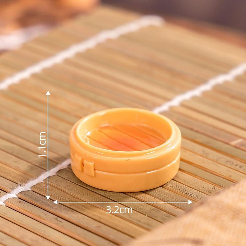 1Set Dollhouse Miniature Steamer Ornaments Mini Food Toys + Imitation Steamed Buns Decoration Kitchen Accessories