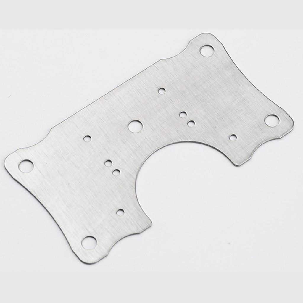 Silberne Scharnier-Reparaturplatte aus Edelstahl, dick, 1 mm, 90 x 50 mm