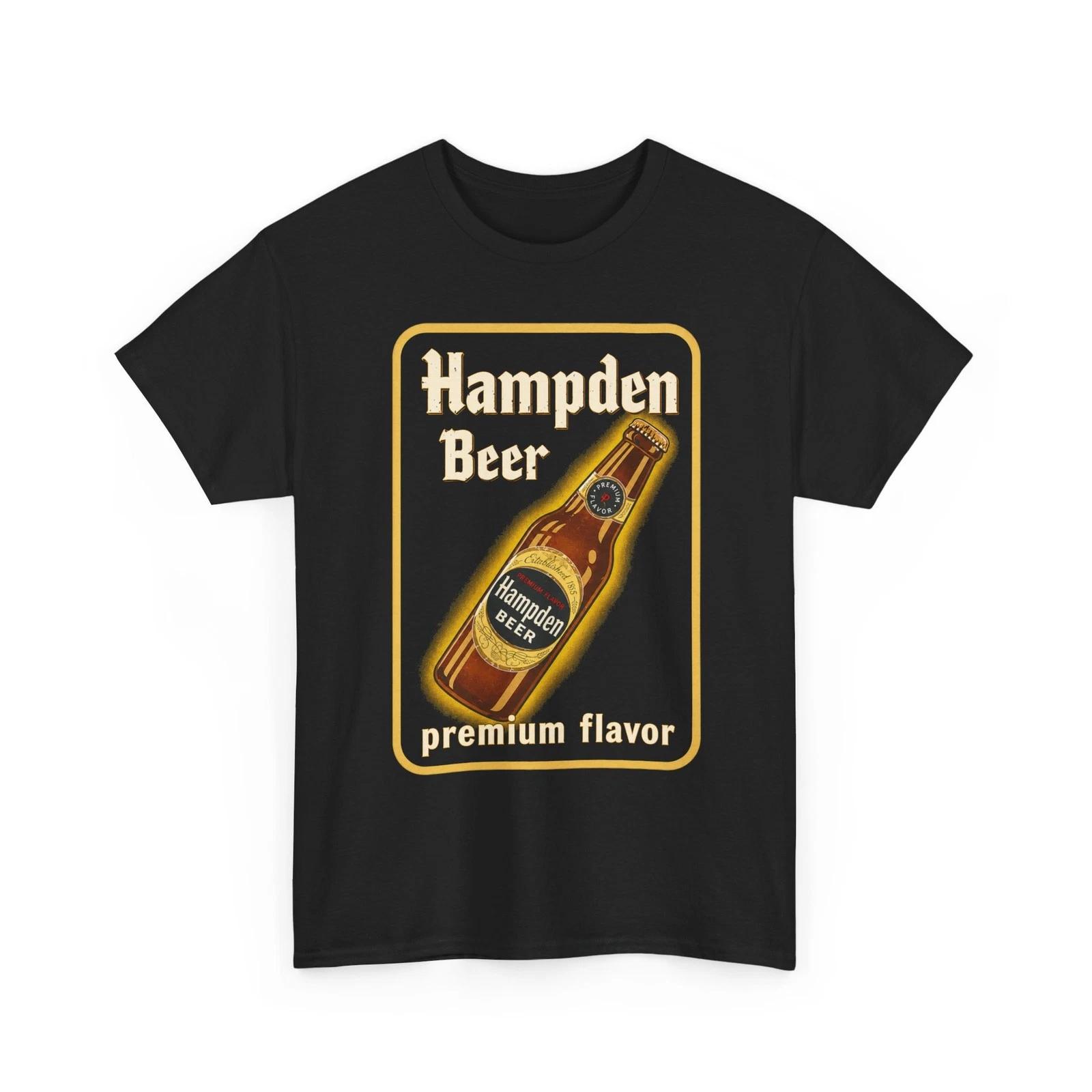 Hampden Beer Premium Flavor Hampden-Harvard Willimansett MA Breweriana T-Sirt S