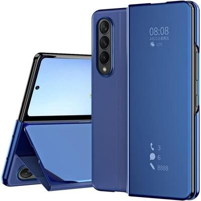 Schutzhülle - BOOLING - für Samsung Galaxy Z Fold 4 - Spiegeleffekt - Stoßfest - Blau