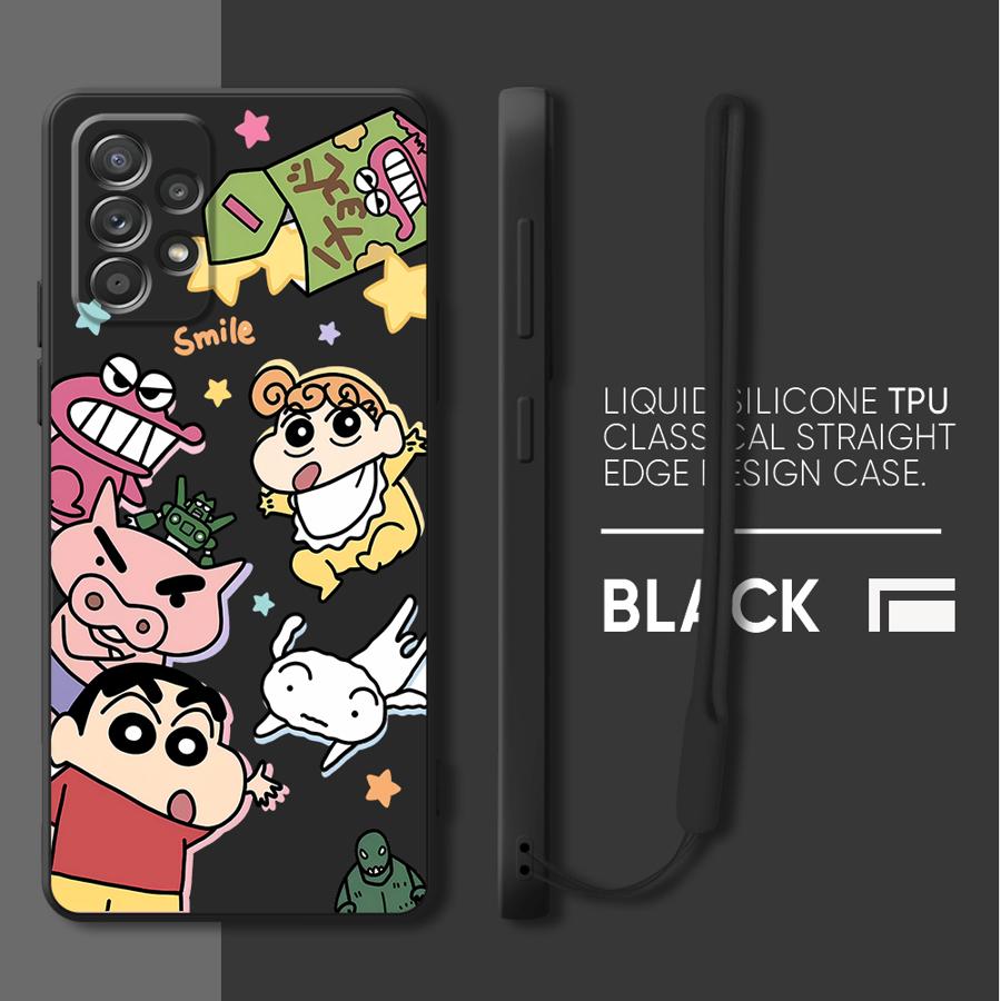 Case for Samsung Galaxy A20s A30s A06 A71 A73 A03 A02s A50 A56 A05 A04 A53 Phone Cover Cartoon Cute Shin-chan