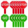 Omkeerbaar Stop en Ga Richtingbord Pak van 10 Handheld Oversteekplaats Bewaker Stopbord voor Bouw Verkeersveiligheid