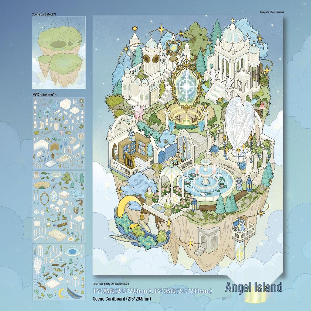 Mr. Paper Star Dream Prince 3D Scenery Illustration Miniature Decompression Stickers