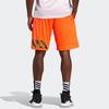 Adidas Basketball Shorts Men's Orange Moderate Straight Fit Pants GH7942