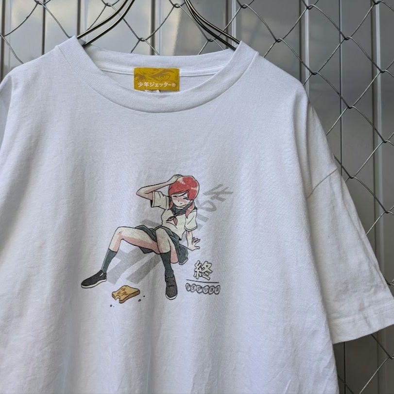 

[USED] 00s Anime T-shirt Print High School Girl JK Oversized SF XL