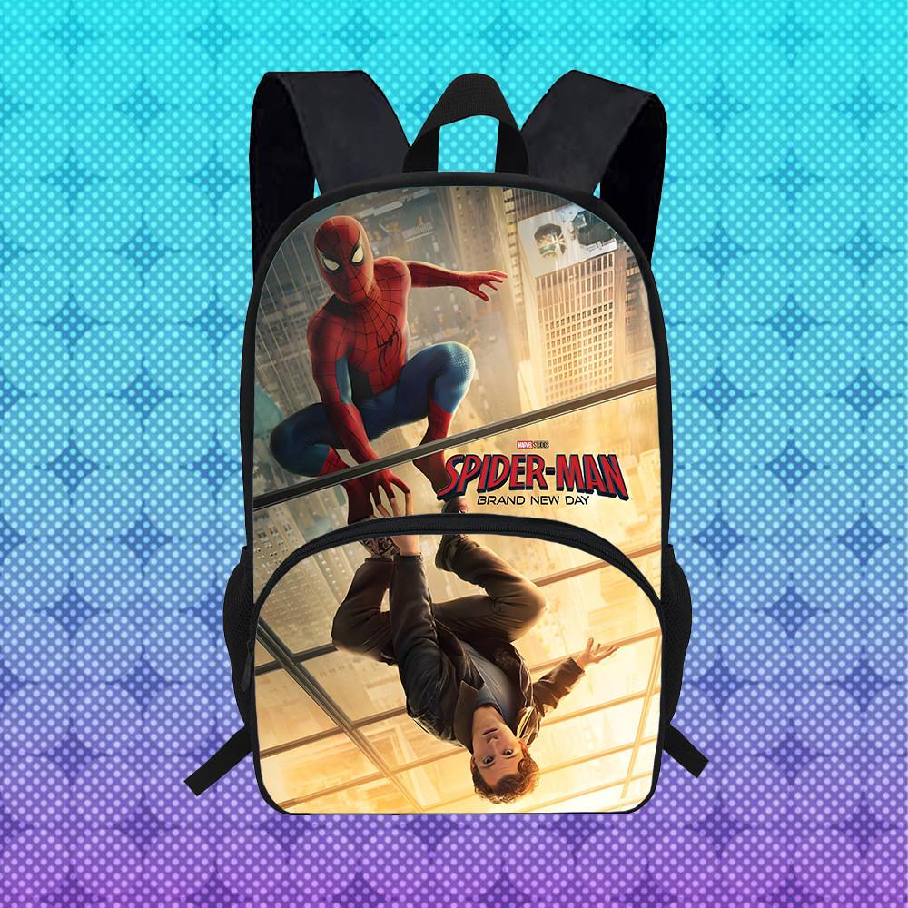Spider Man Brand New Day Student Backpack With Breathable Oxford Fabric For School Use