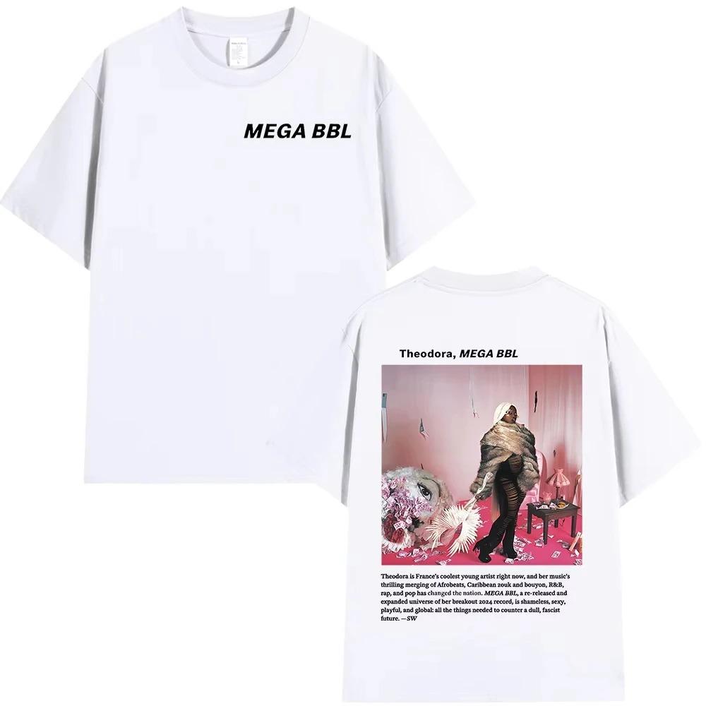 Summer Hip Hop Unisex Short Sleeve Shirt Rapper Theodora Mega Bbl Album Graphics Cotton Music Tshirt Fan Gifts