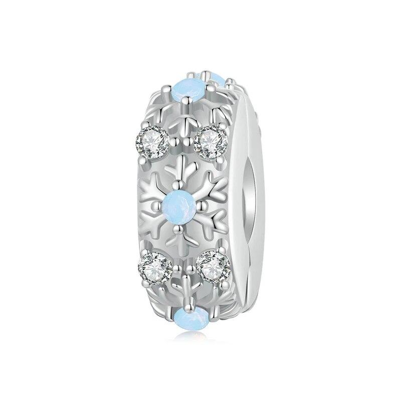 WOSTU 925 Sterling Sølv Smeltende Is Snøkrystall Anheng Blå Opal Kjærlighetshjerte Regnbue Charm Passer Original Armbånd DIY Vintergave