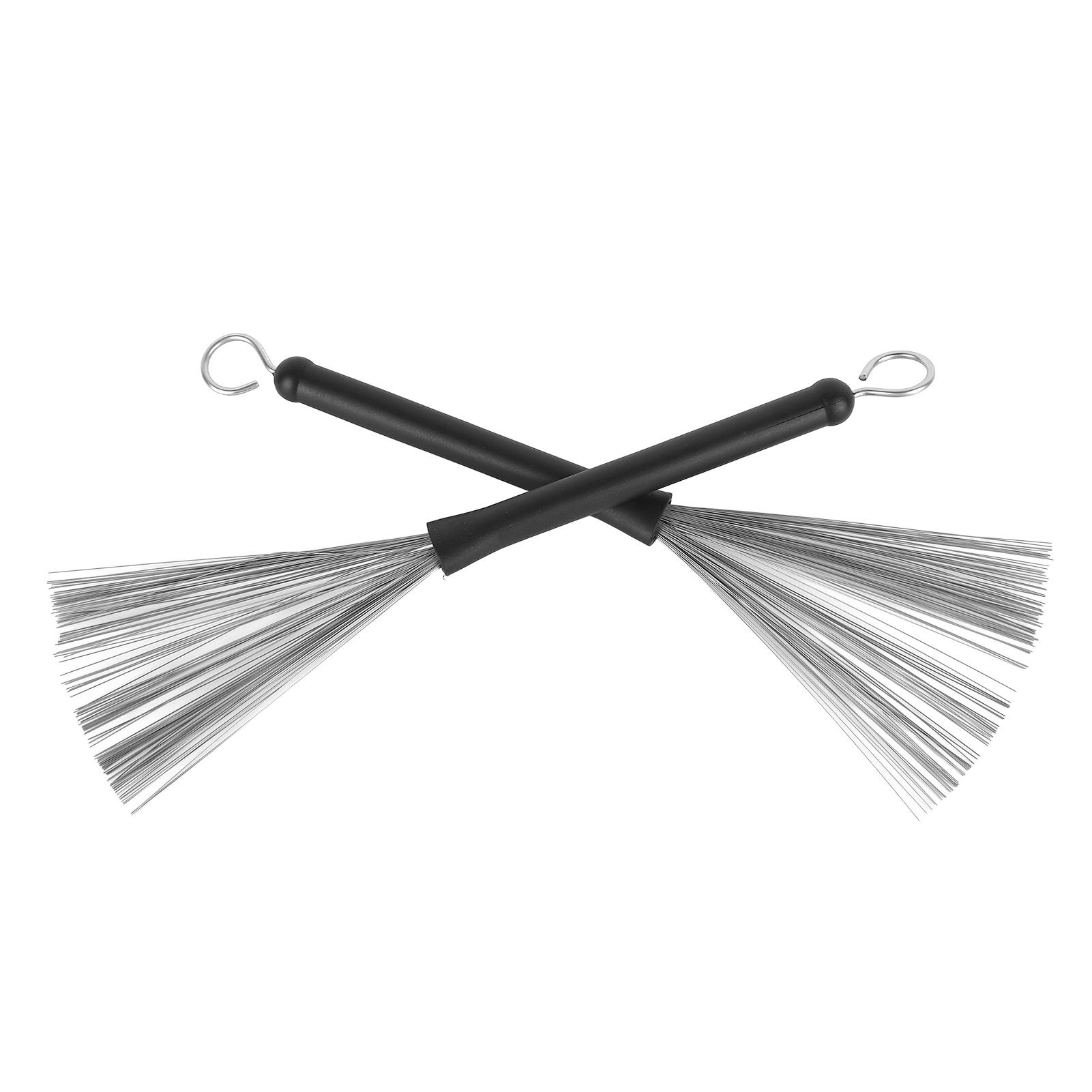 

2 шт. барабанная щетка с резиновой ручкой, щетина из стальной проволоки, выдвижная портативная барабанная щетка