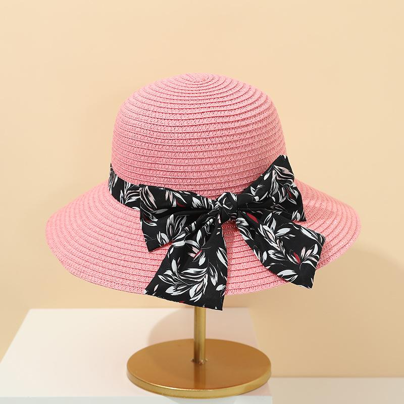 new Women Summer Big Floppy Hat Wheat Straw Hat with Black White Ribbon Lace Tie Wide Brim Sun Hat UV Protection Beach Cap