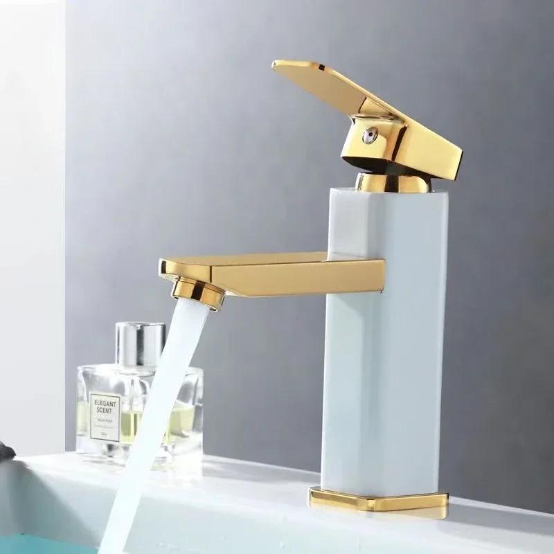 WashBasin Faucets Single Handle Hot and Cold Mixer Tap Deck Mounted Stainless Steel Bathroom Tap Household Modern Toilet Faucet