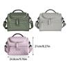 Portable Insulated Lunch Bag for Travel Spacious Food and Beverages Storage Container Bentos Pouch with Shoulder Strap