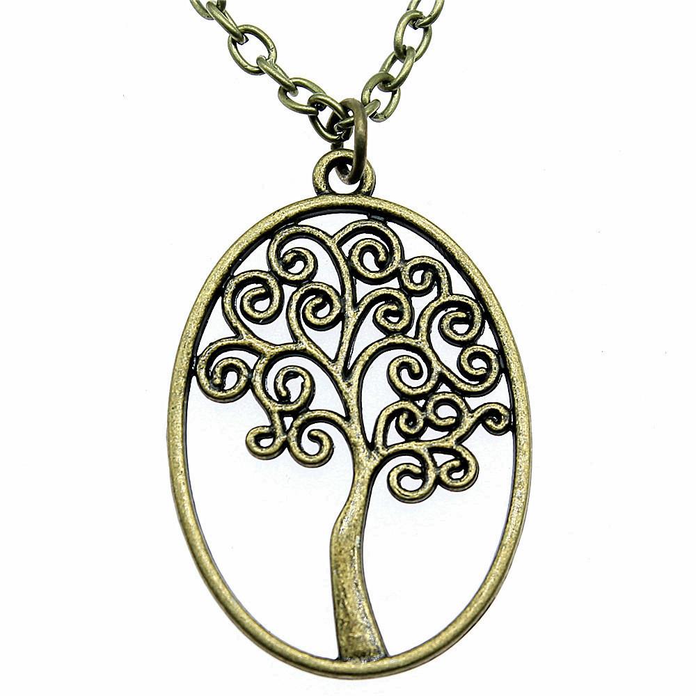Tree of Life Pendant Openwork Necklace Nature Boho Celtic Jewelry 45cm or 70cm long chain