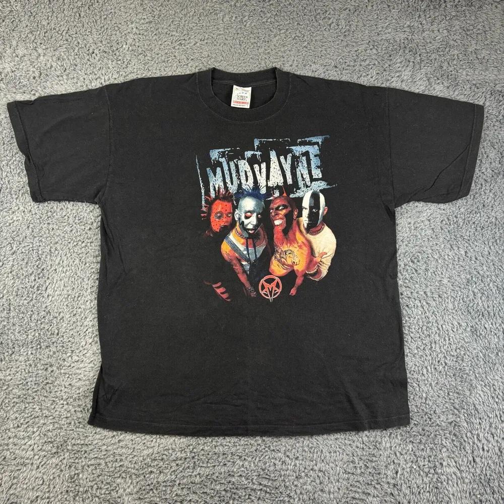 Unisex Short Sleeve Crew Neck Cotton T Shirt Vintage Mudvayne XXL