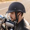 DOT Approved Half Helmet | Matte Black, Open Face, for street cruising S Black