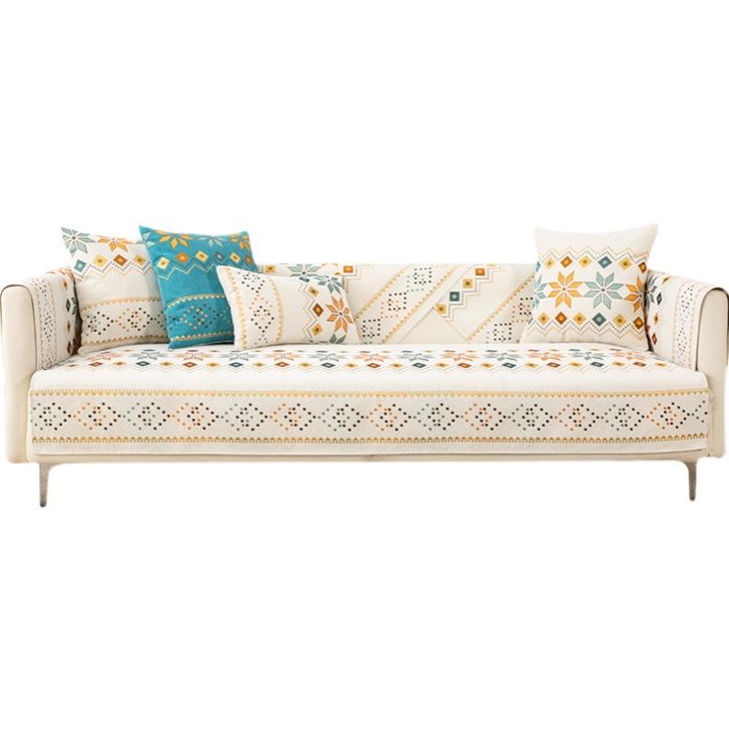 Bohemian Sofa Cushion Chenille Cover Sofa Cover Non-Slip Seat Cushion Sofa Towel Four Seasons Universal Light Luxury Style