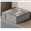 Foldable Underwear Storage Box Divided Organizer with Compartments for Closet