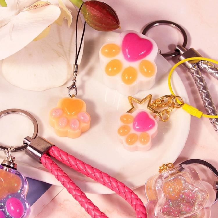 Cat Paw Silicone Mold Pendant Epoxy Resin Casting Mould Keychain Jewelry Making