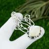 Sterling Silver Trillion Mother Of Pearl Gemstone June Birthday Pendant Jewelry