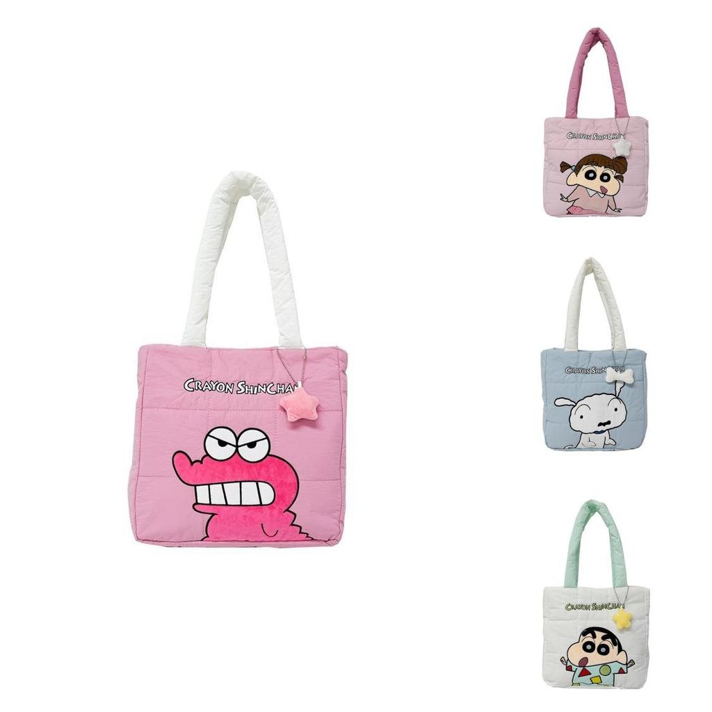 Crayon Shinchan Nylon-Tragetasche mit Buchstaben-Design für den täglichen Gebrauch