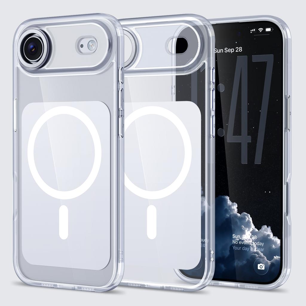 Luxury Strong Magnetic Transparent Phone Case for iPhone 17 Pro Max 16 Plus 15 14 13 12 11 for Magsafe Compatible Slim Fit Cover