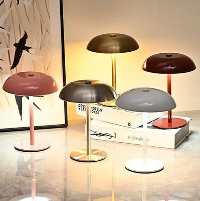 Mushroom Table Lamp Touch Control 3-Color Dimmable LED Desk Light Ornament Portable Recharg Rechargeable Eye-Caring Bedside Lamp