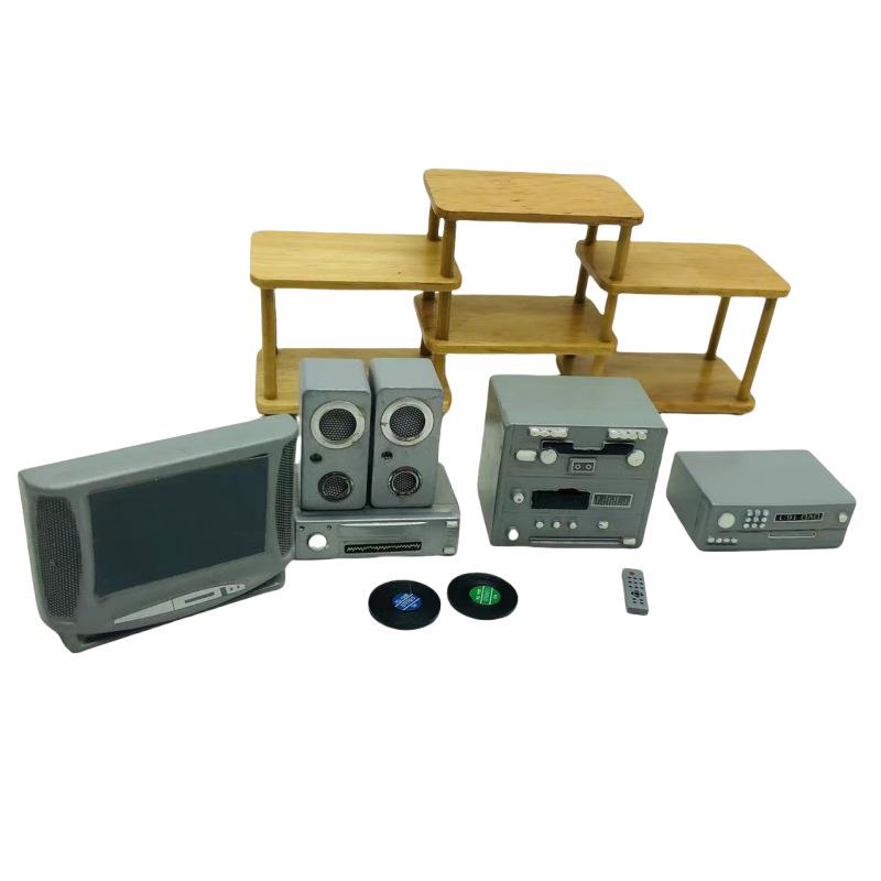 1:12 Dollhouse Miniature Food & Nostalgic Speaker Set